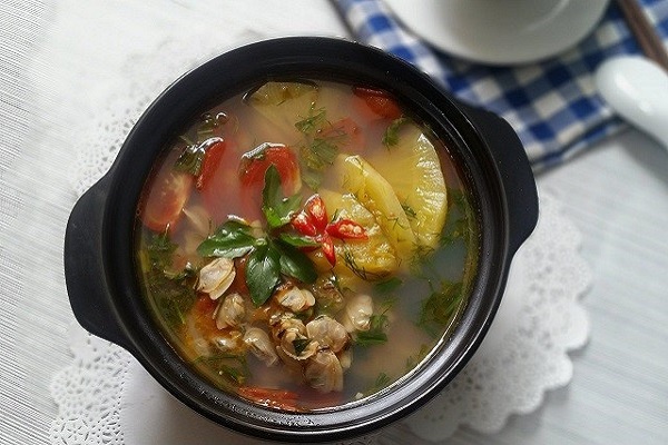 Canh ngao nấu chua