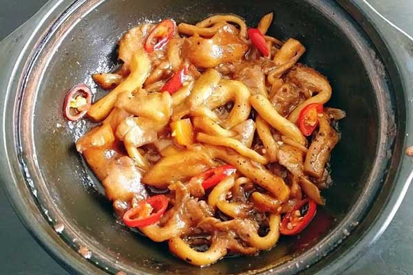 Nấm bào ngư ( kho tiêu, đậu hũ )